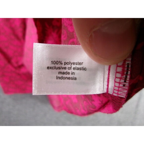 Lane Bryant Blouse Women 26 Red Floral Ruffle Sleeve Causal Flowy Boho Costal - Picture 7 of 10